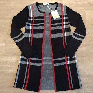 NWT Long plaid cardigan